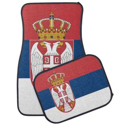 Serbia Flag Car Floor Mat