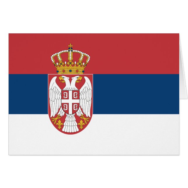 Serbia Flag Cards (Front Horizontal)