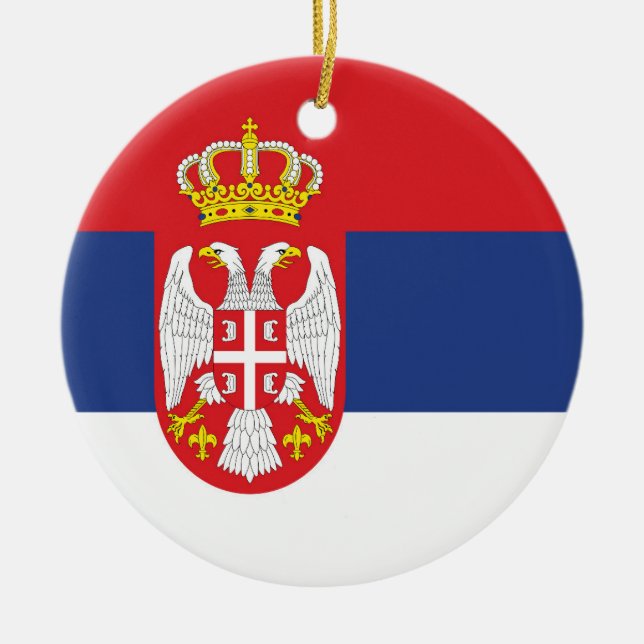 Serbia flag ceramic ornament (Front)