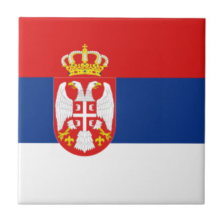 Serbia Flag Ceramic Tile