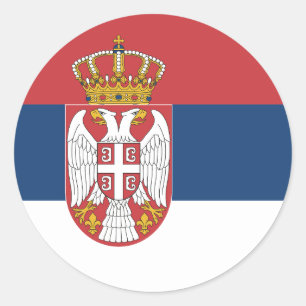 Serbia Flag Classic Round Sticker