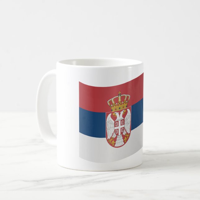 Serbia Flag Coffee Mug (Front Left)