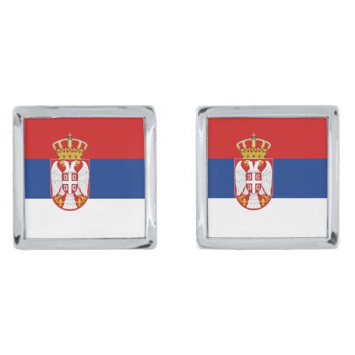Serbia Flag Cufflinks