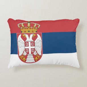 Serbia Flag Decorative Pillow