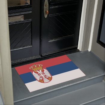 Serbia Flag Doormat by FlagGallery at Zazzle
