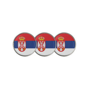 Serbia flag golf ball marker