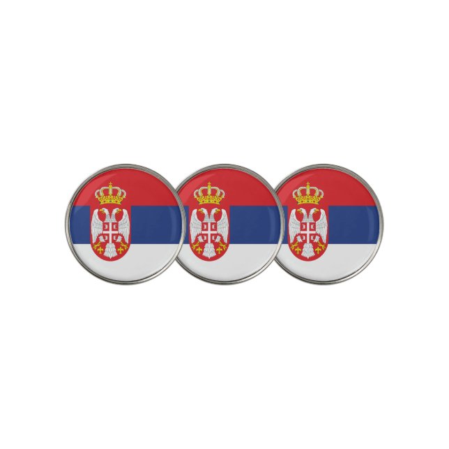 Serbia flag golf ball marker (3 Up)