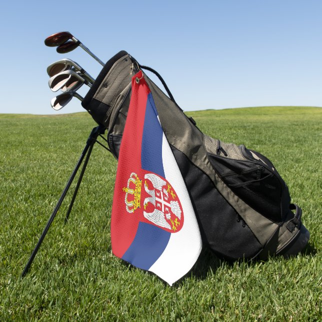 Serbia flag golf towel (Green)