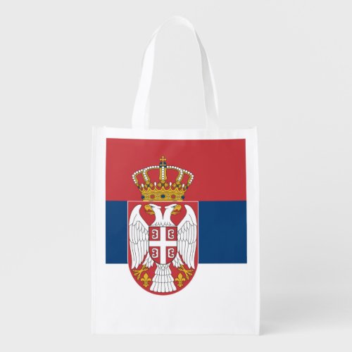 Serbia Flag Grocery Bag