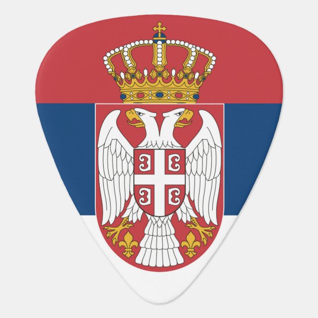 Serbia Flag Guitar Pick (Front)