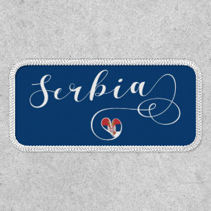 Serbia Flag Heart, Republika Srbija Patch