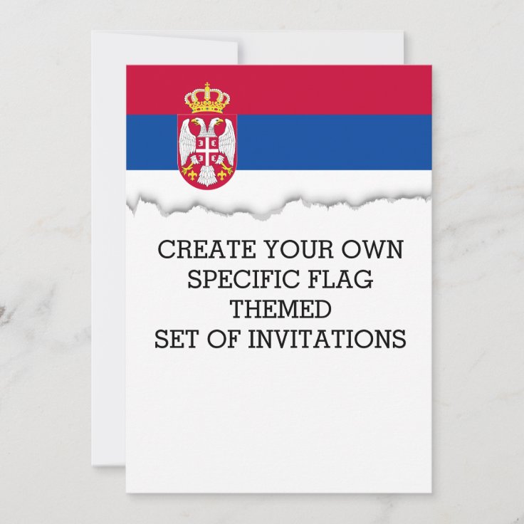 Serbia Flag Invitation Zazzle