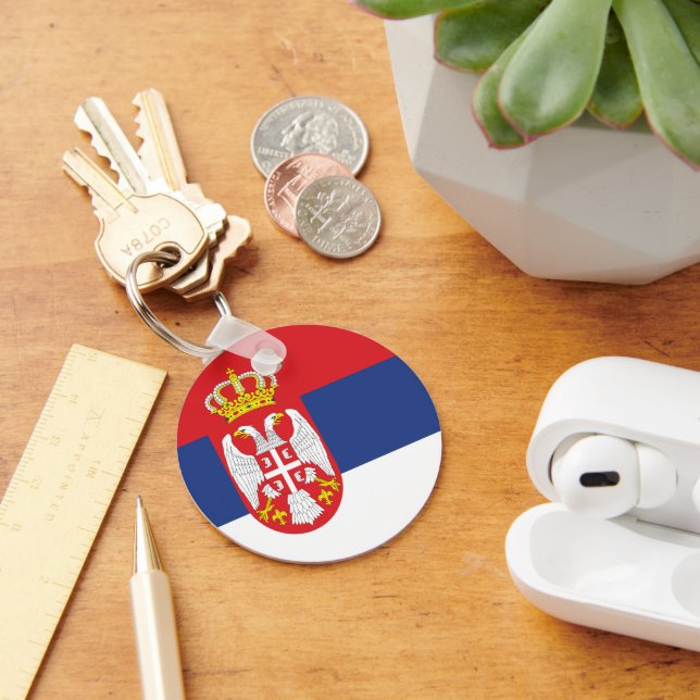 Serbia flag keychain (Desk)