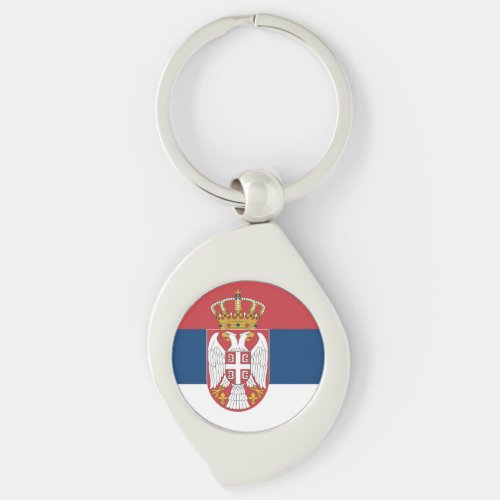 Serbia Flag Keychain