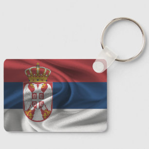 Serbia Flag Keychain