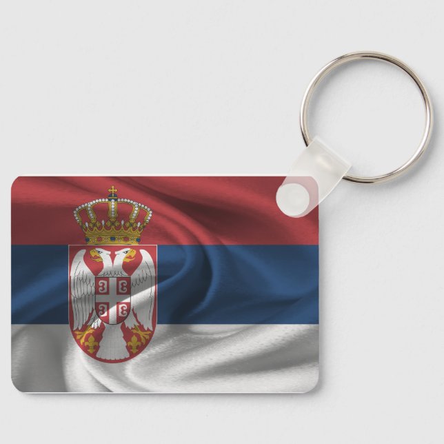 Serbia Flag Keychain (Front)