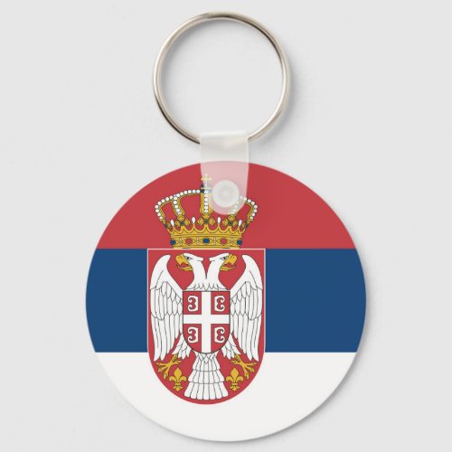 Serbia Flag Keychain