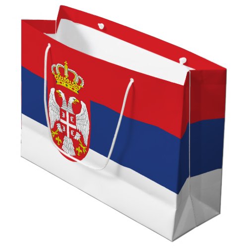 Serbia flag large gift bag