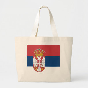 Serbia Flag Large Tote Bag
