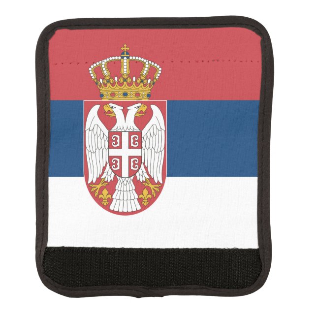 Serbia Flag Luggage Handle Wrap (Front)
