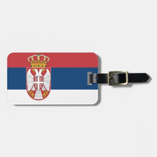 Serbia Flag Luggage Tag