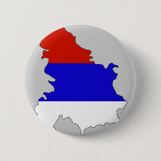 Serbia flag map pinback button