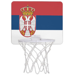 Serbia Flag Mini Basketball Hoop