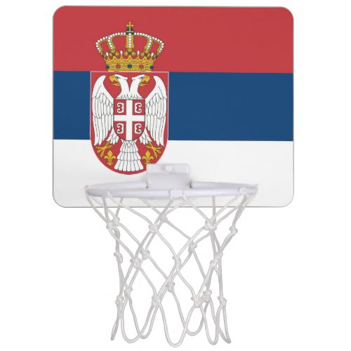 Serbia Flag Mini Basketball Hoop