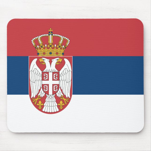Serbia Flag Mouse Pad (Front)