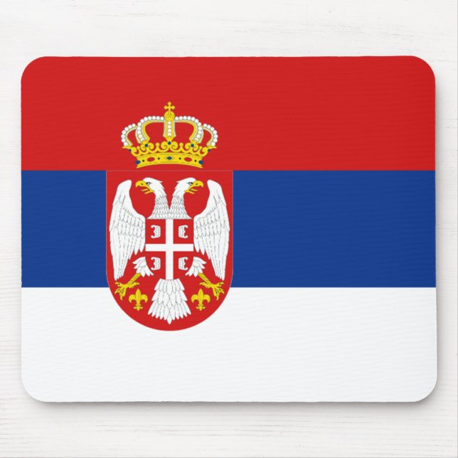 Serbia Flag Mousepad (Front)