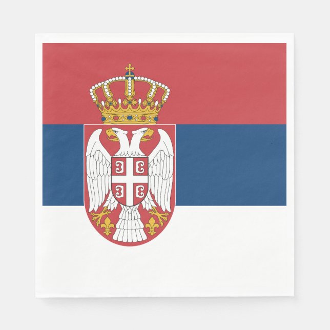 Serbia Flag Napkins (Front)