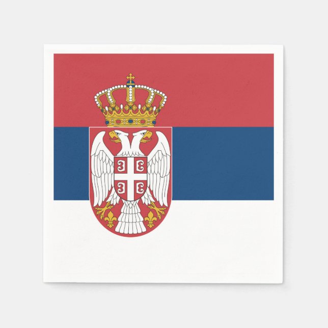 Serbia Flag Napkins (Front)