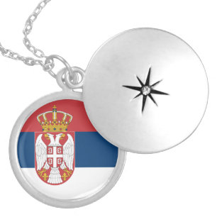 Serbia Flag Necklace