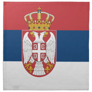 Serbia Flag on MoJo Napkin