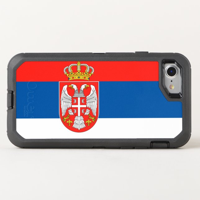 Serbia flag otterbox iPhone case (Back Horizontal)