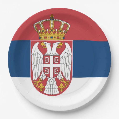 Serbia Flag Paper Plates