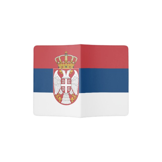 Serbia Flag Passport Holder (Opened)
