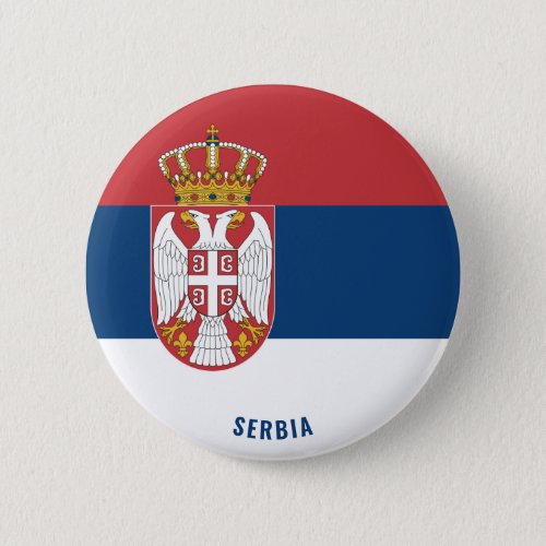 Serbia Flag Patriotic Button