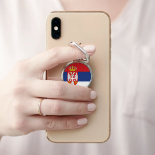 Serbia flag phone ring stand