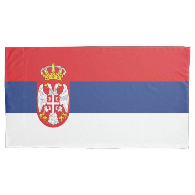 Serbia flag pillow case (Front)
