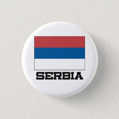 Serbia Flag Pinback Button