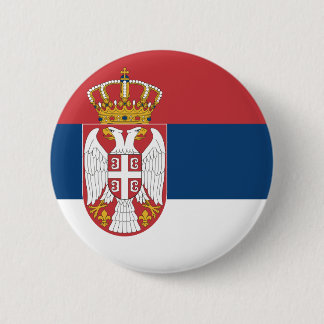 Serbia Flag Pinback Button
