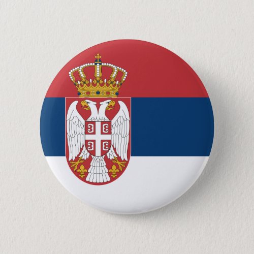 Serbia Flag Pinback Button
