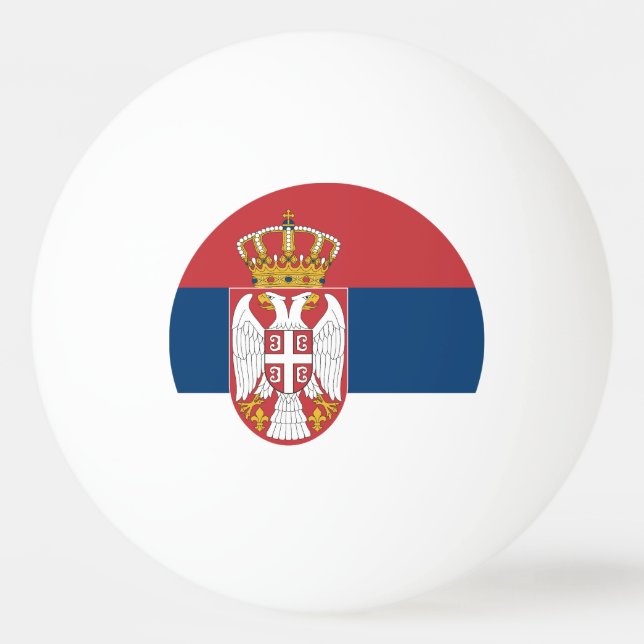 Serbia Flag Ping Pong Ball (Front)