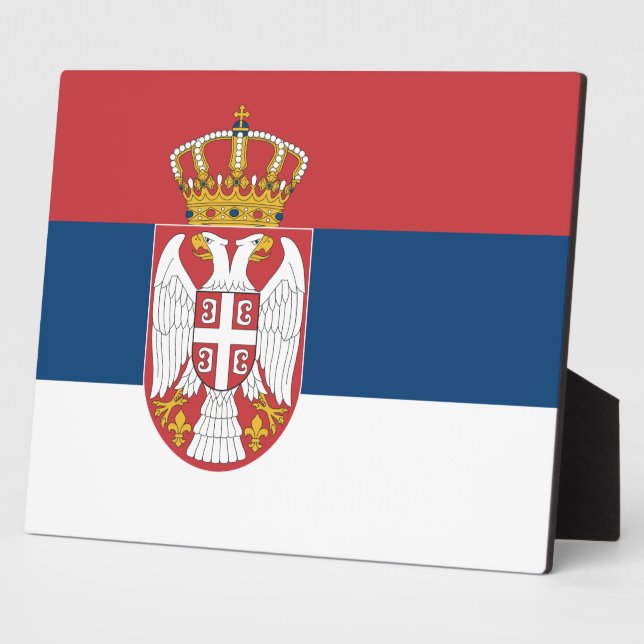 Serbia Flag Plaque (Side)