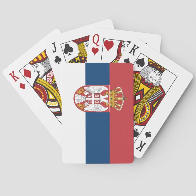 Serbia Flag Poker Cards (Back)