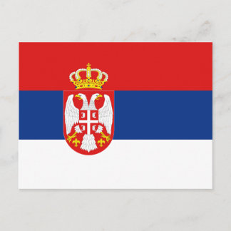 Serbia Flag Postcard