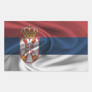 Serbia Flag Rectangular Sticker
