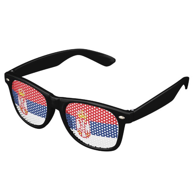Serbia flag retro sunglasses (Angled)