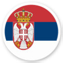 Serbia Flag Round Sticker
